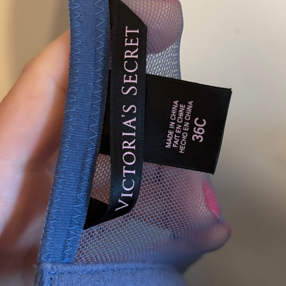Victoria's Secret Size 36C High Neck Blue Mesh Corset Garter Straps Lingerie ￼ - Picture 8 of 8